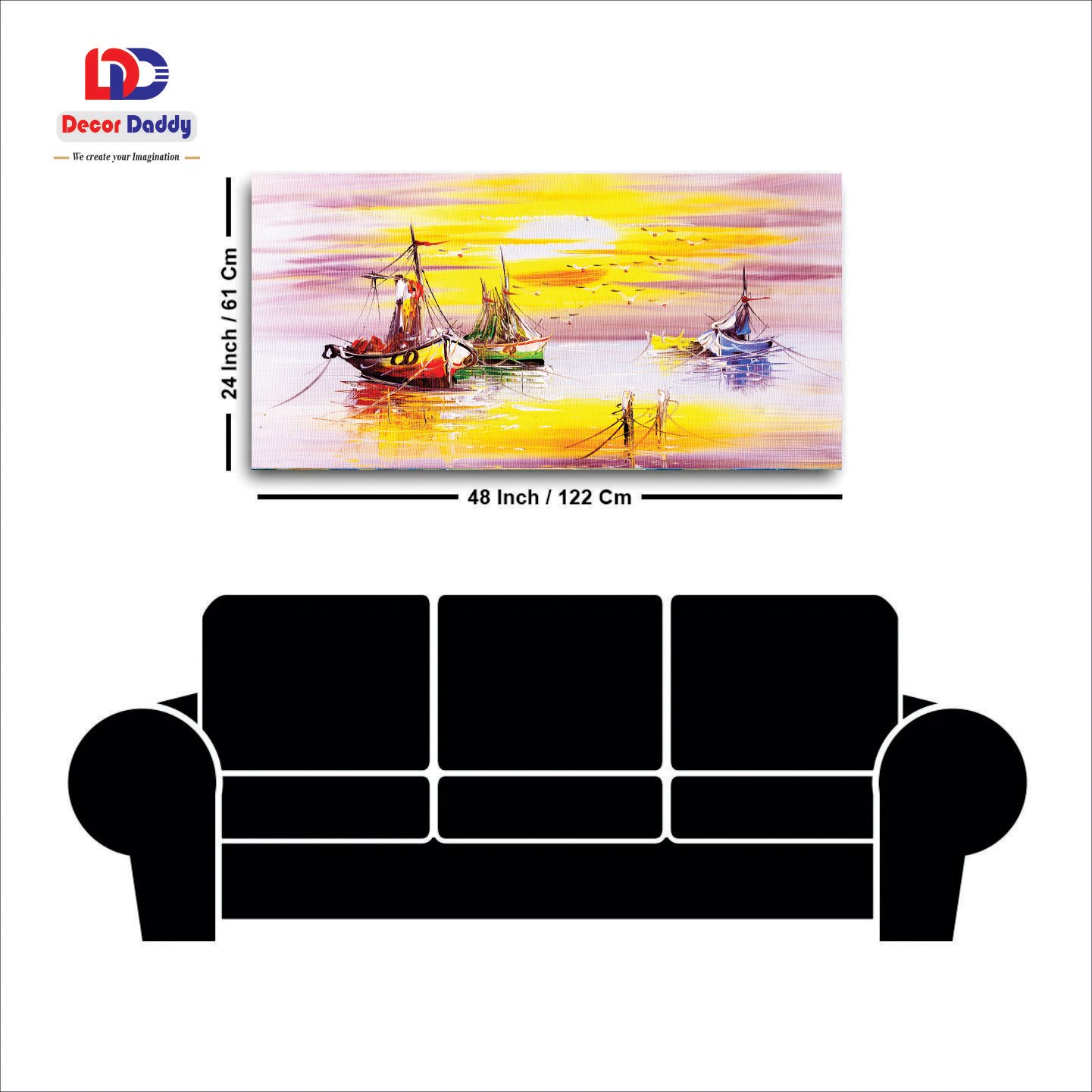 Beautiful Sunrise in Venice Canvas Wall Painting decorative masterpiece for home decor